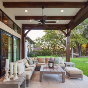 Utemöbler för villa i amerikansk stil