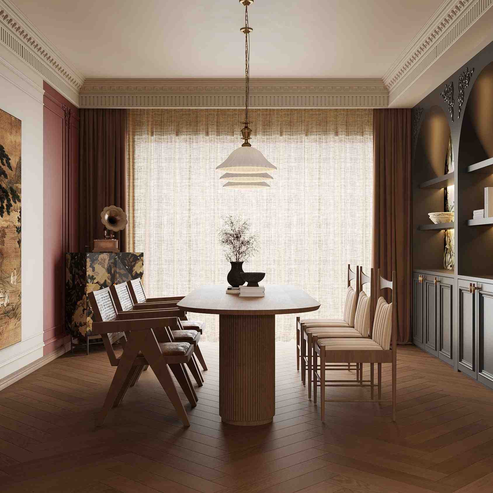 Antique style French ash wood chair for dining or desk use