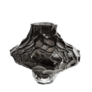 Crystal Black Gray Flower Vases for Wedding Home Decor