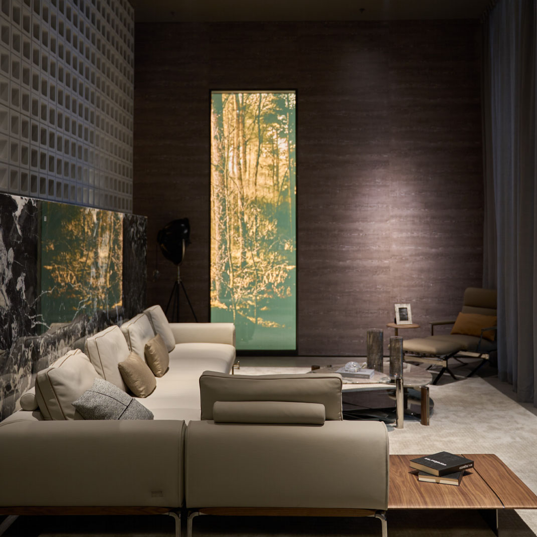 Italian minimalism leather Sectional sofa002