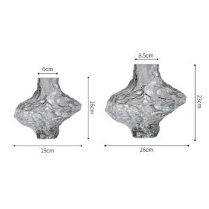 Nordic Modern Clear Glass Flower Vase for Decoration， size for the vase