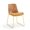 Contract Use Upholstered Side Chair – Modern Orange Fabric Dining Chair with Metal Legs for Hotels, Restaurants, and Offices
