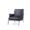 High-End Luxury Vintage Black Leather Armchair, Italian Style for Office