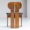Vintage Minimalist art-style dining chair with solid wood frame and cushioned seat