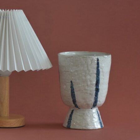 Modern European white ceramic planter for indoor plants