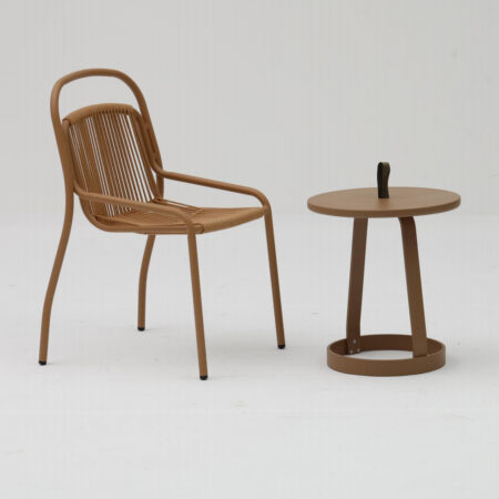 Set di okas set di leisure rattan esterno con telaio metallico