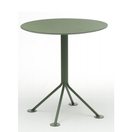 Outdoor Garden Furniture Coffee Table, Olive Green Side Table With Aluminum Frame