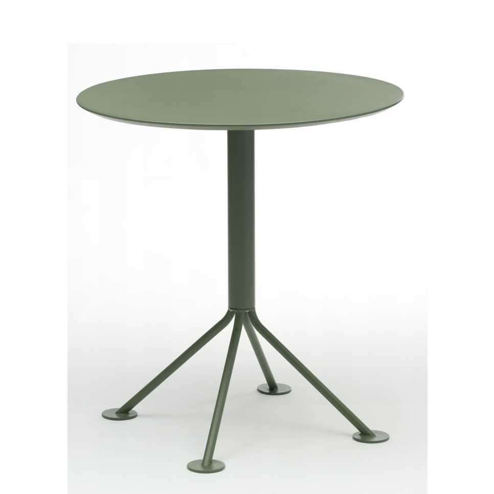 Outdoor Garden Furniture Coffee Table, Olive Green Side Table With Aluminum Frame