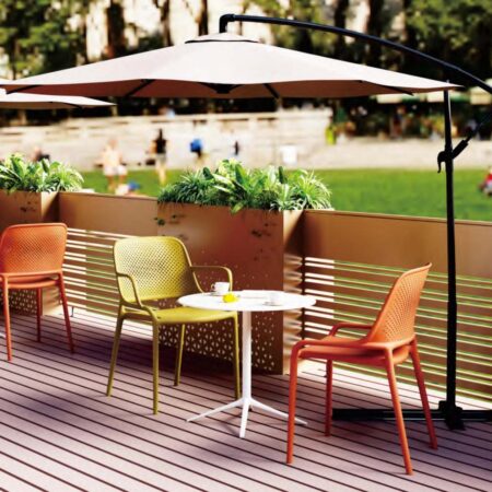 Moderne stijl buitencafés eetkamerstoel, Kunststof loungestoel