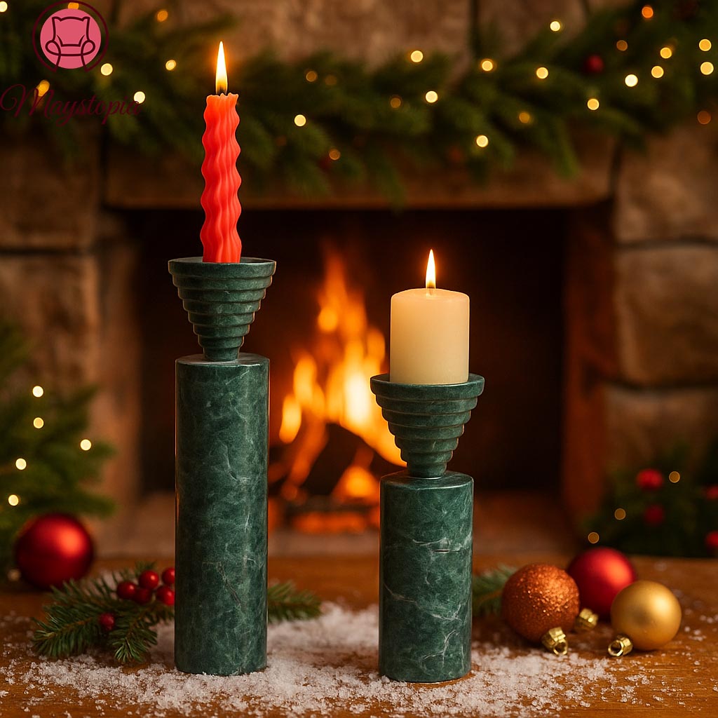Decorações de Natal – castiçais de cerâmica