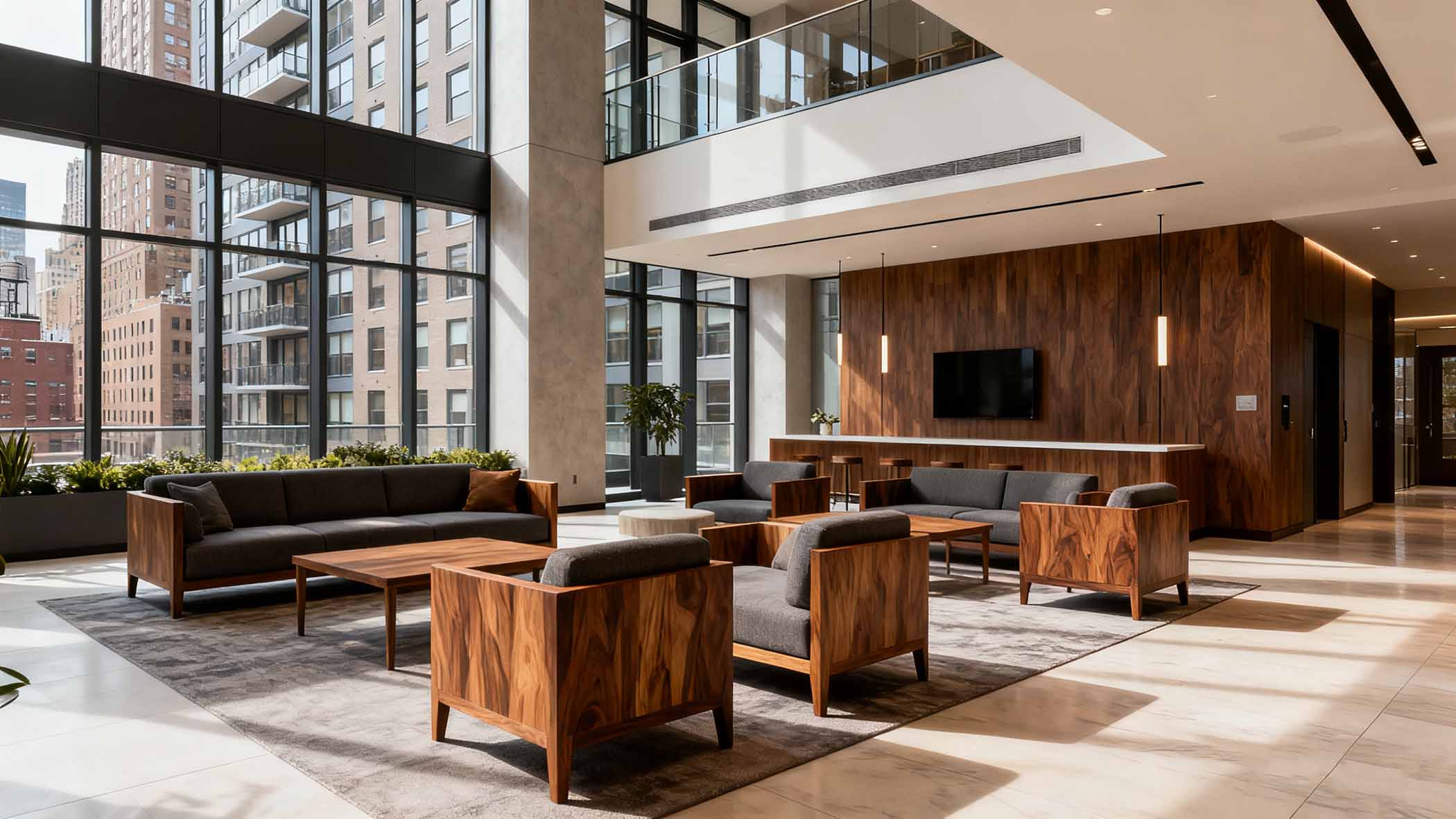 Modern apartment complex