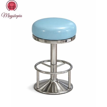 Baby blue retro diner stool in American 1950's style