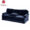 Luxury Navy Blue Velvet 3-Seater Retro Sofa