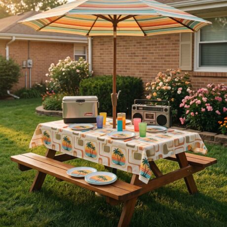 Outdoor garden teak dining table and bench