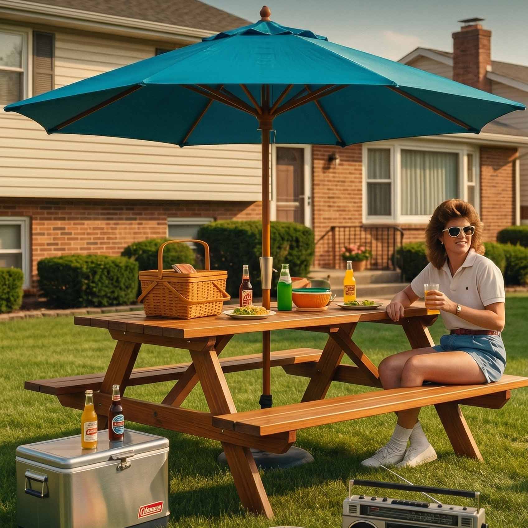 Outdoor teak dining table and chairs
